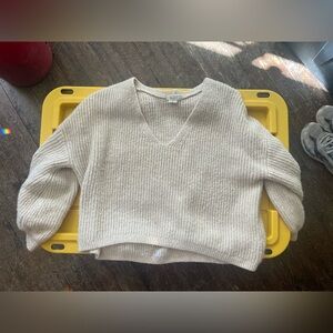 Boden Womens sparkle Sweater UK 18 US 14 Ivory Metallic Ribbed Knit Pullover